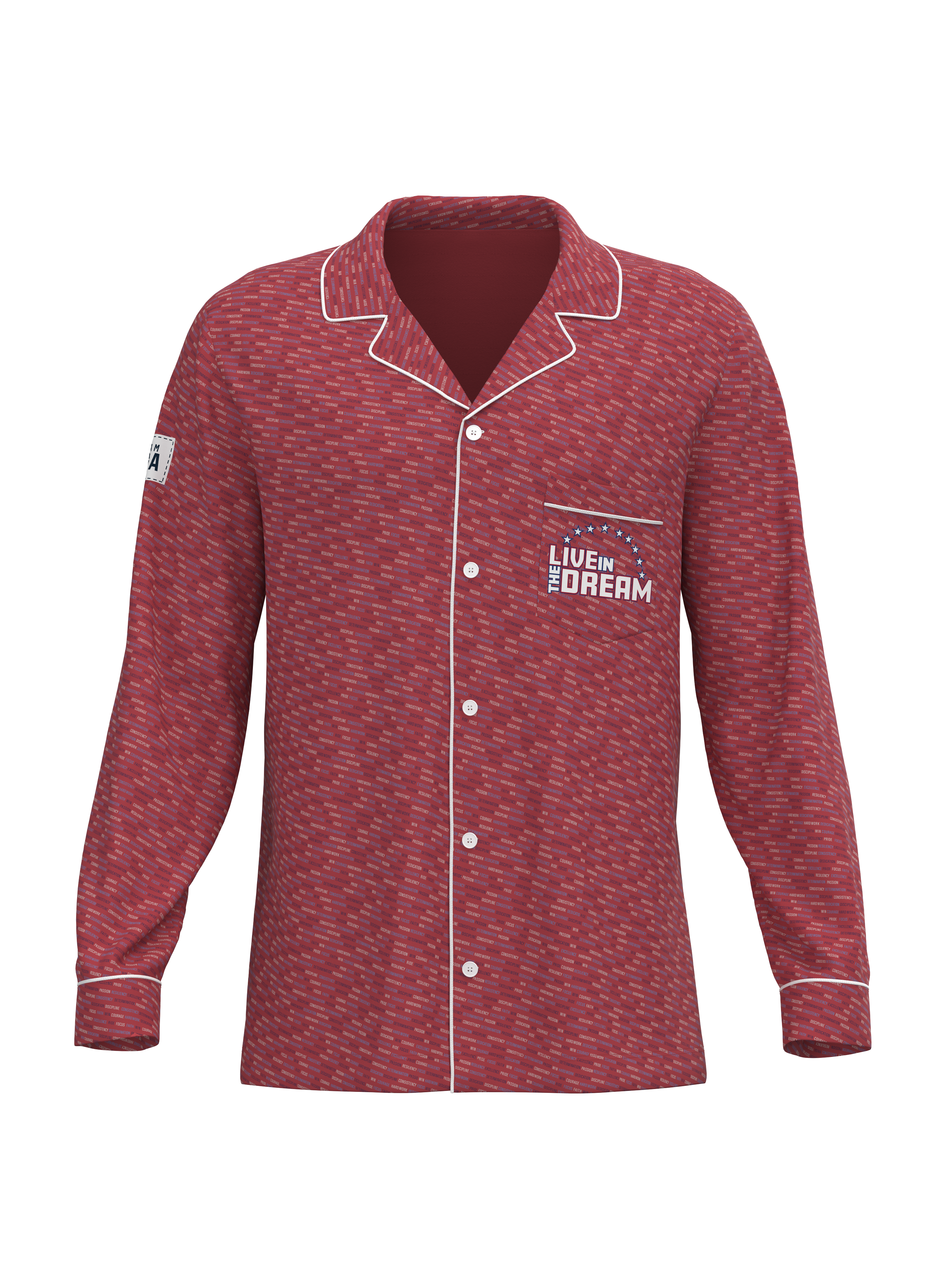 Inspirational Team USA Button Down Long Sleeve Tops (Men's)