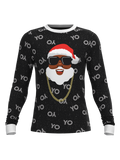 Christmas Black Santa Top (Men's)