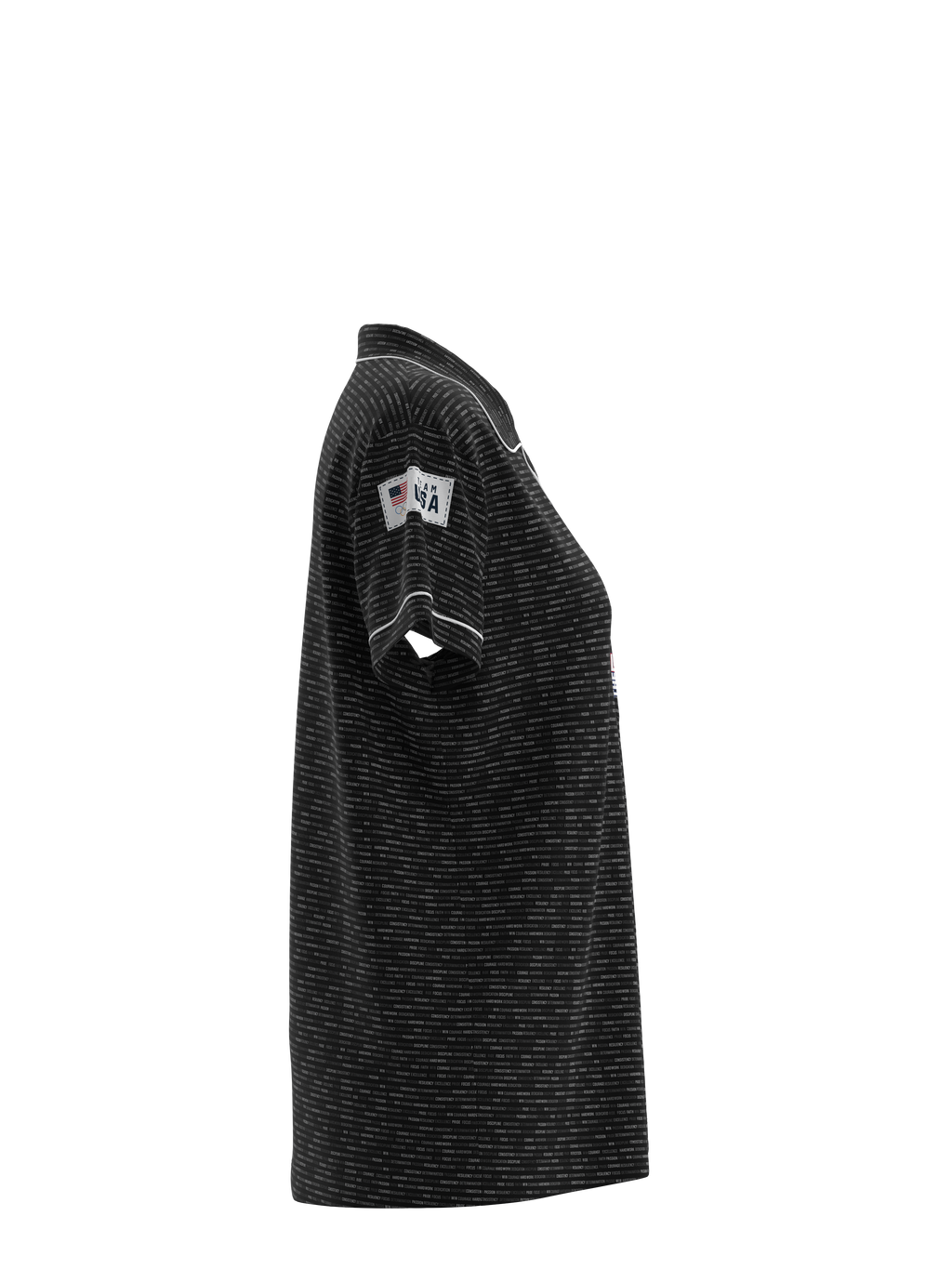 Inspirational Short Sleeve Button Down Team USA Top (Women's)