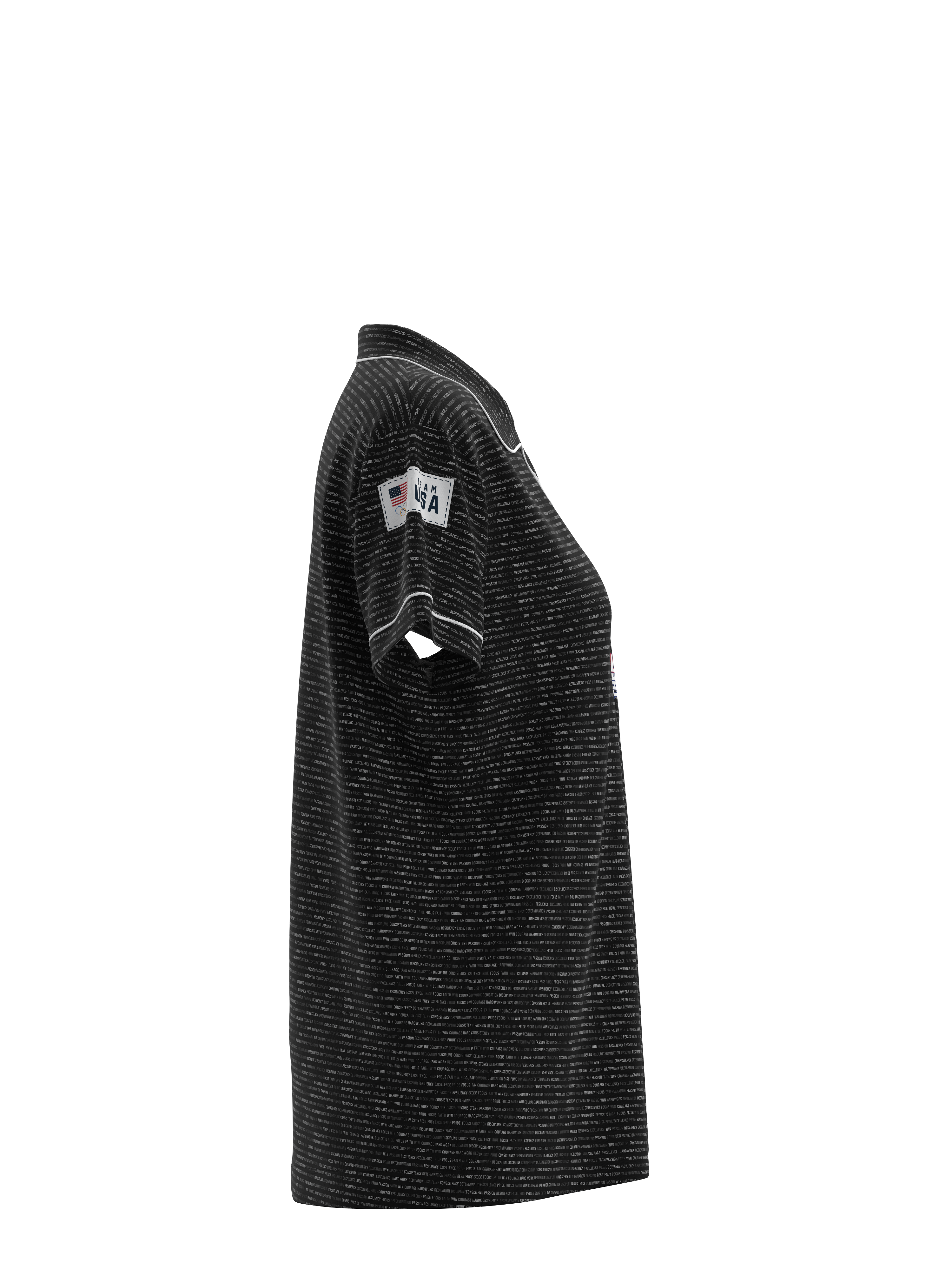 Inspirational Short Sleeve Button Down Team USA Top (Women's)