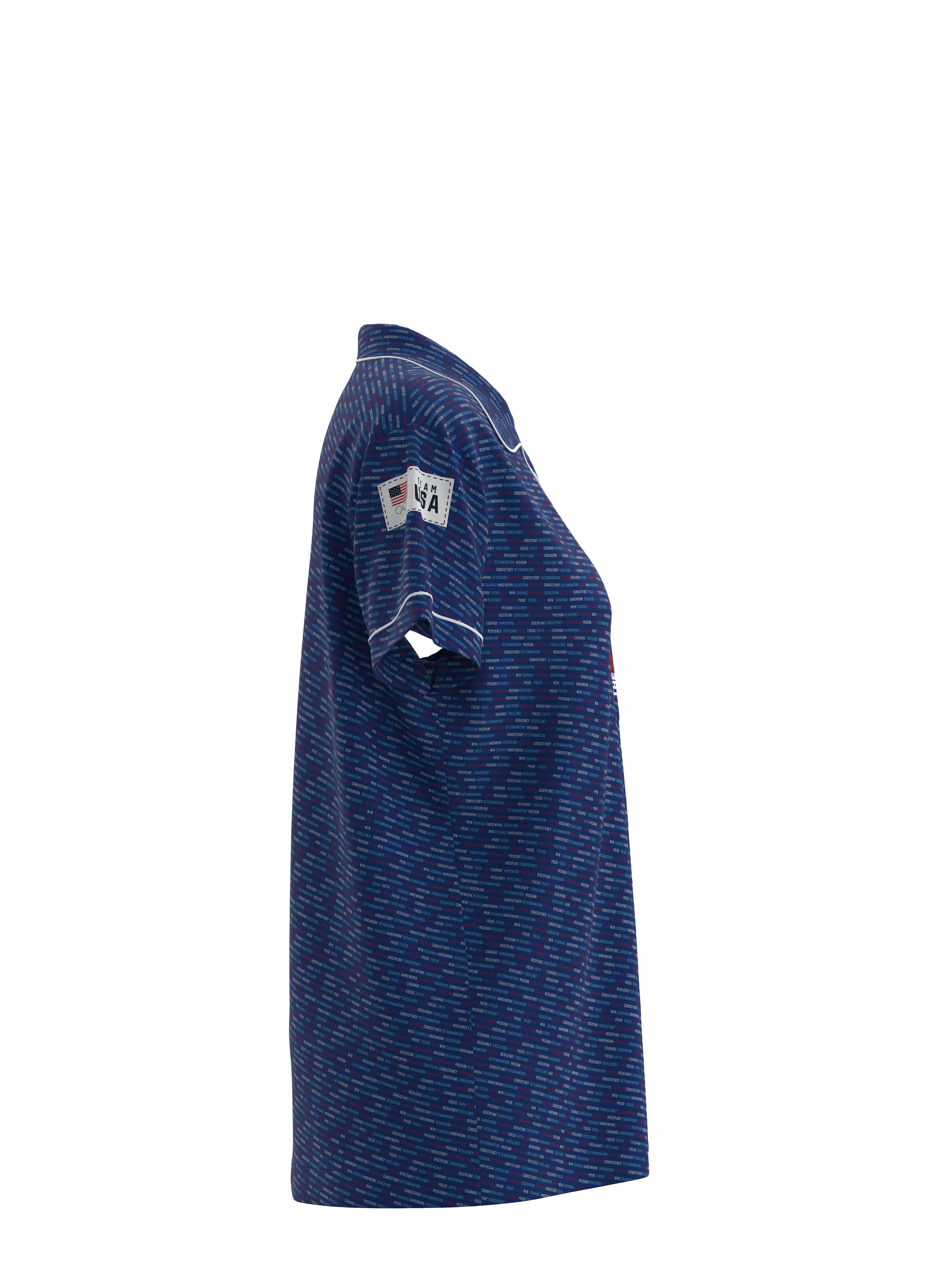 Inspirational Short Sleeve Button Down Team USA Top (Women's)