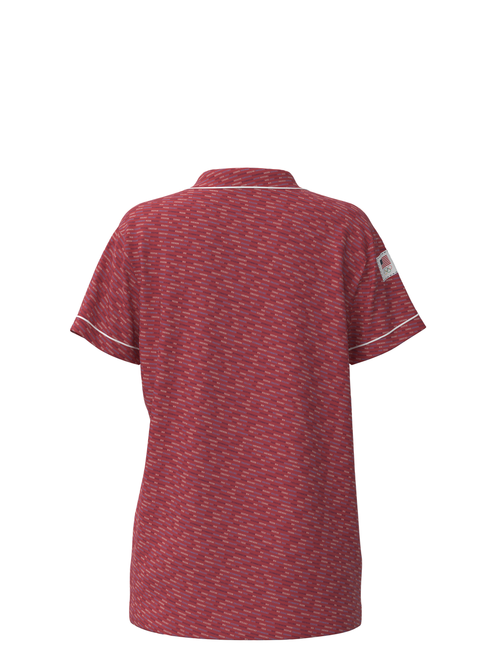 Inspirational Short Sleeve Button Down Team USA Top (Women's)