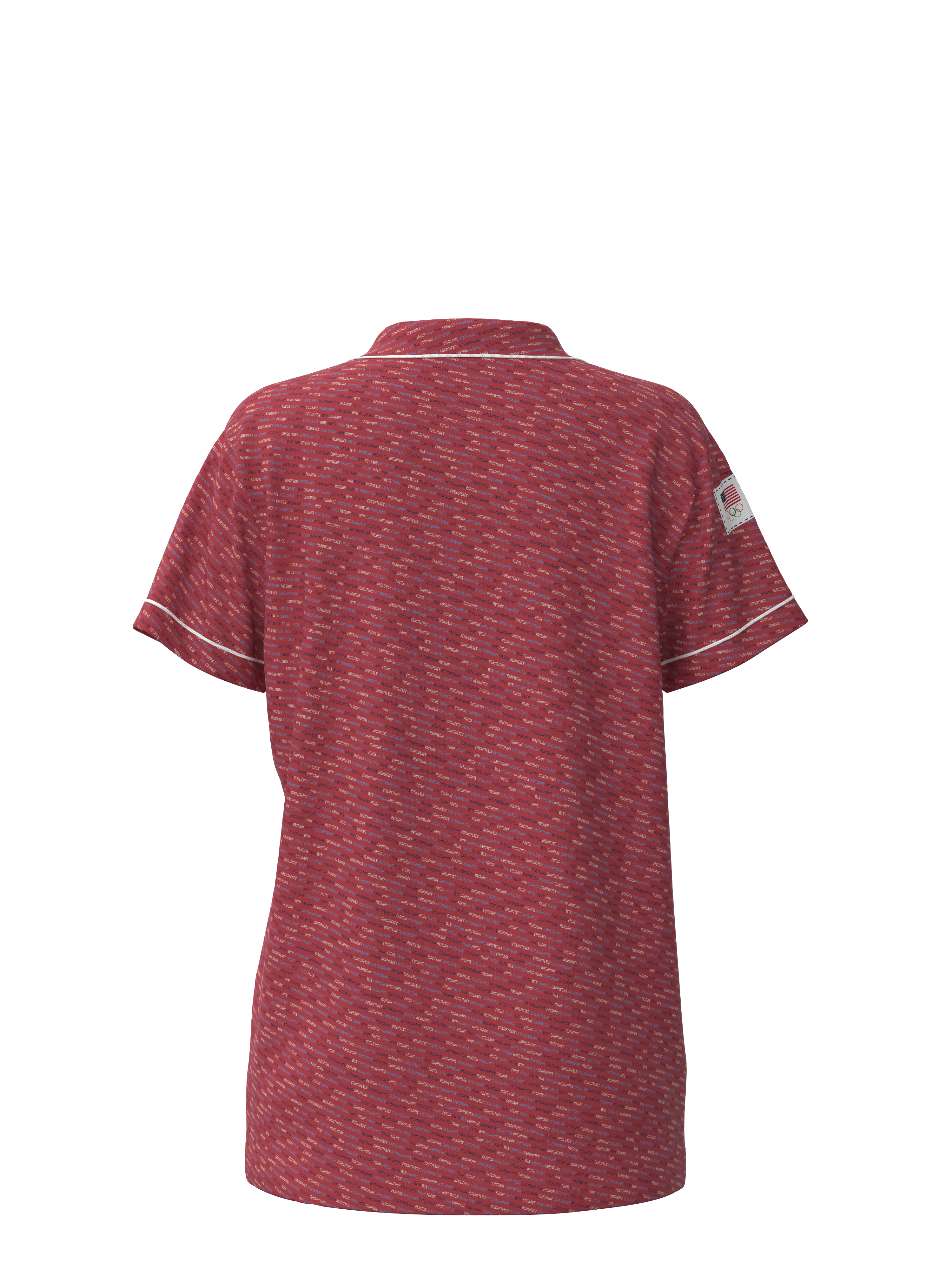 Inspirational Short Sleeve Button Down Team USA Top (Women's)