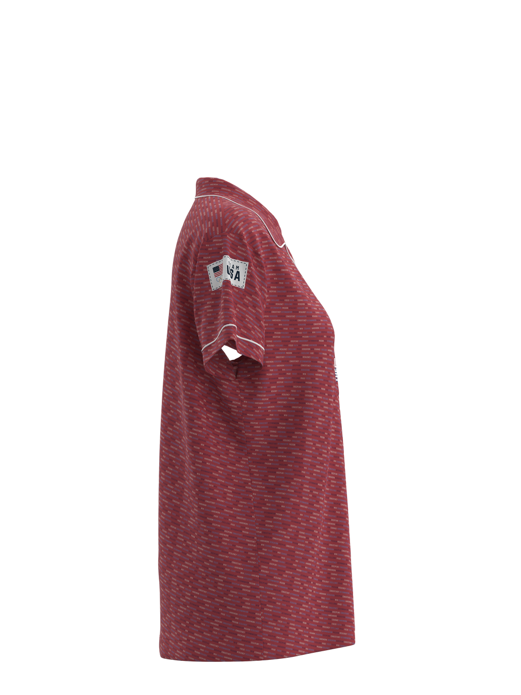 Inspirational Short Sleeve Button Down Team USA Top (Women's)