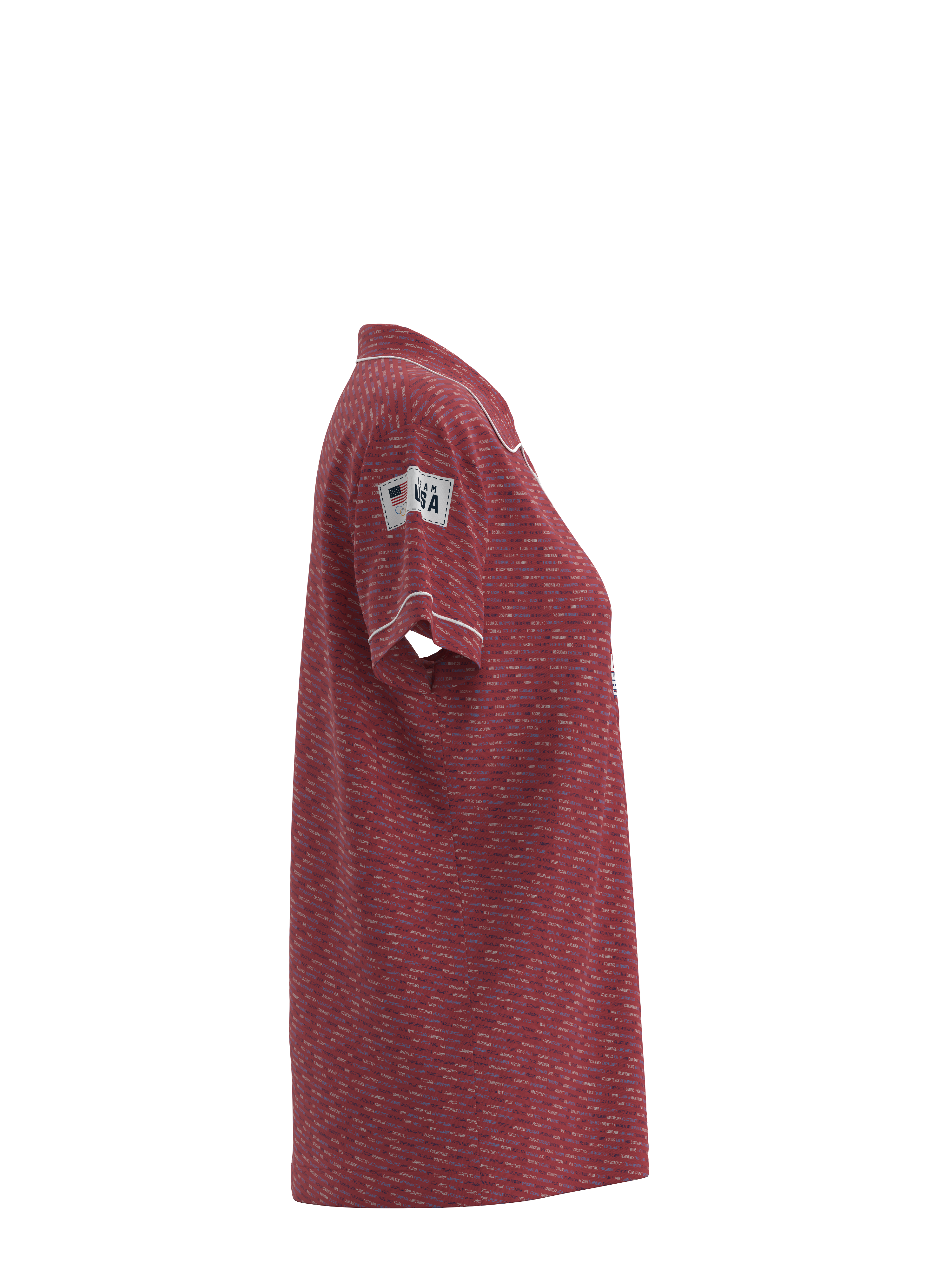 Inspirational Short Sleeve Button Down Team USA Top (Women's)