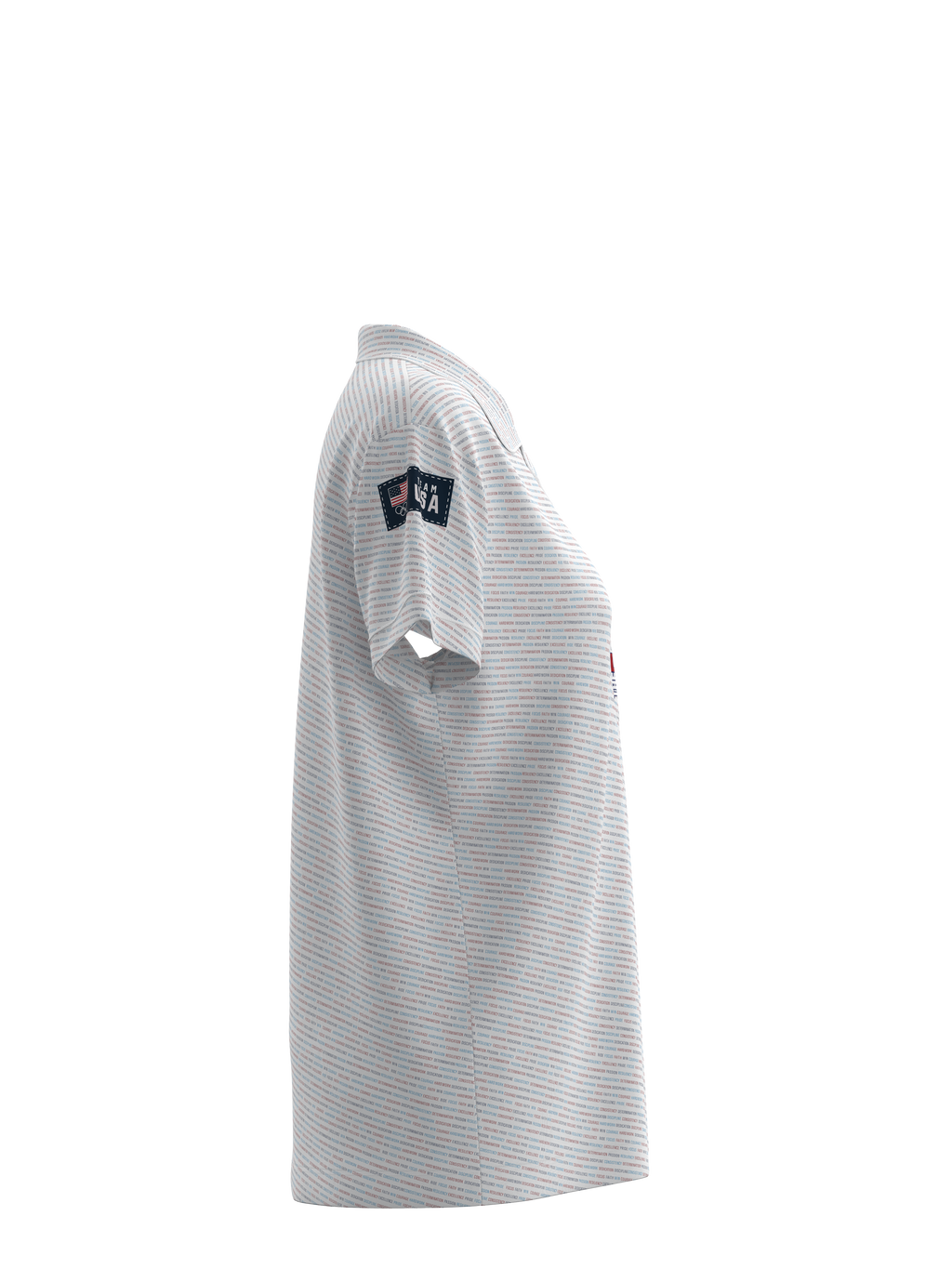 Inspirational Short Sleeve Button Down Team USA Top (Women's)