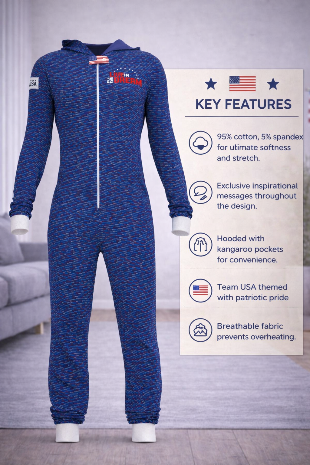 Inspirational Team USA Onesies (Men's)